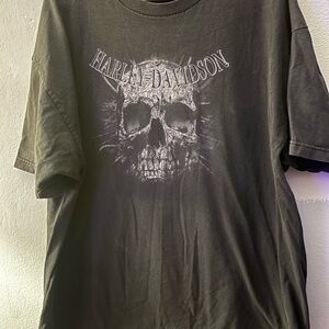 Harley-Davidson Skull Black Cotton Tee 2XL